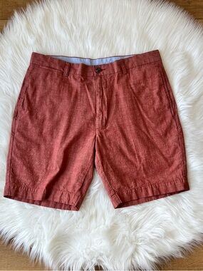 Roundtree & Yorke Men's Casual Shorts 34 Waist Red/Orange/Rust Color